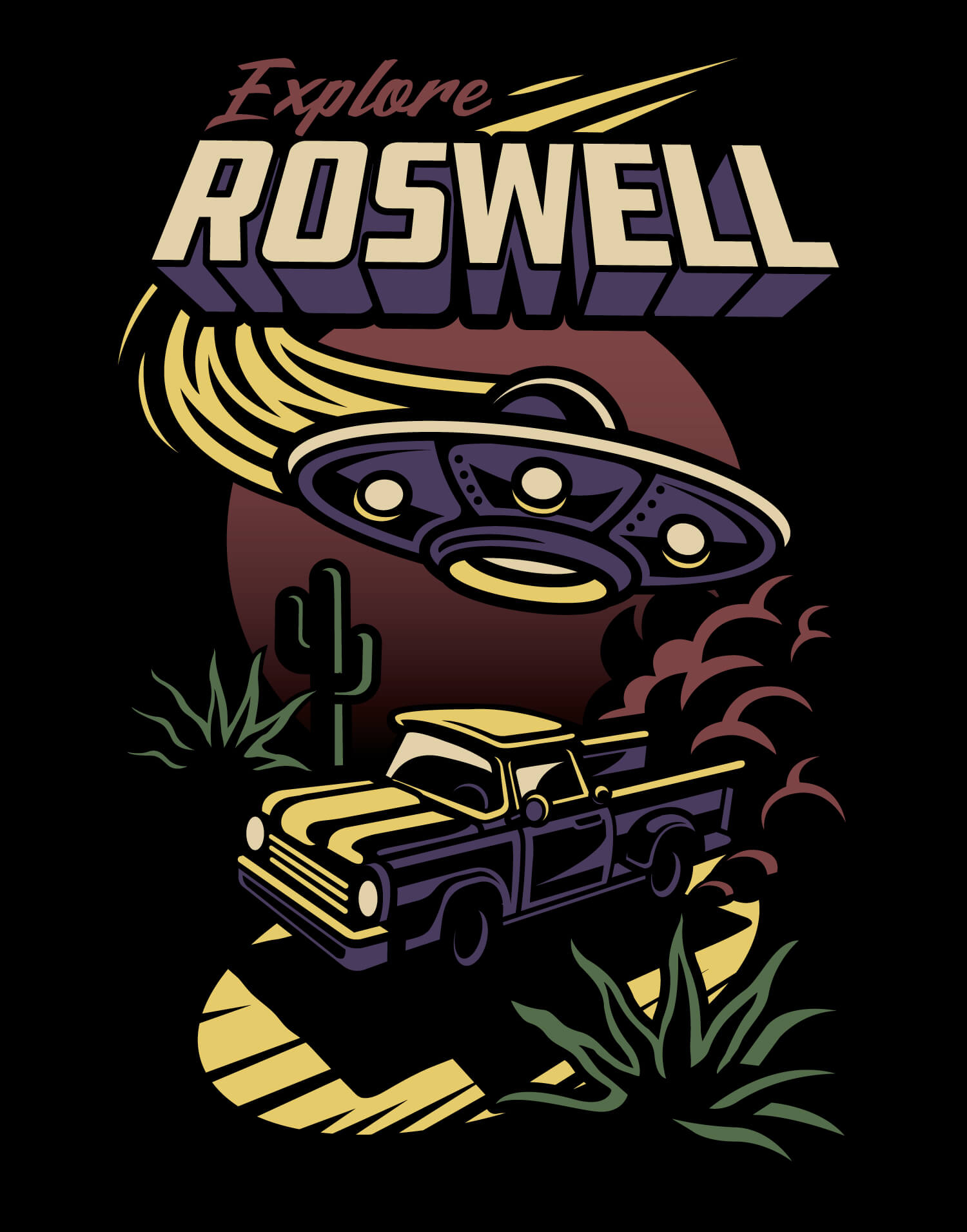 Explor Roswell T-shirt Design